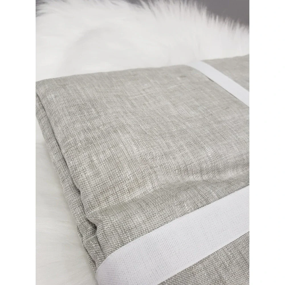 NEW Quince European Linen Blackout Curtain Panel Sage Green 48
